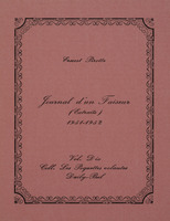 Journal d'un faiseur (Extraits) 1951-1952 / Ernest Pirotte